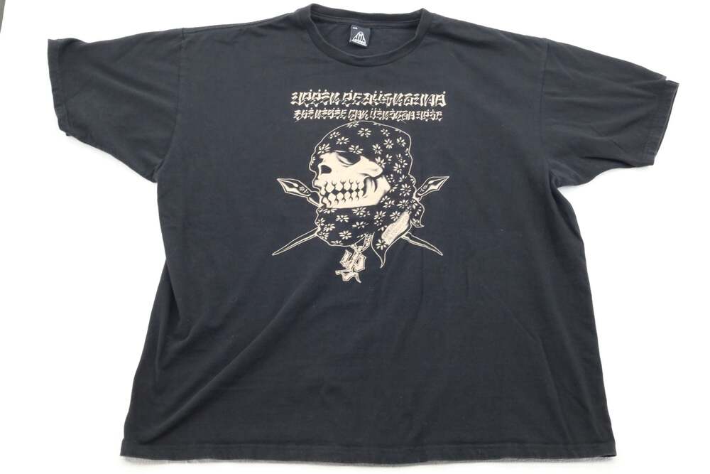 Upper Playground Skull Graphic Short Sleeve T-Shirt Black XXL